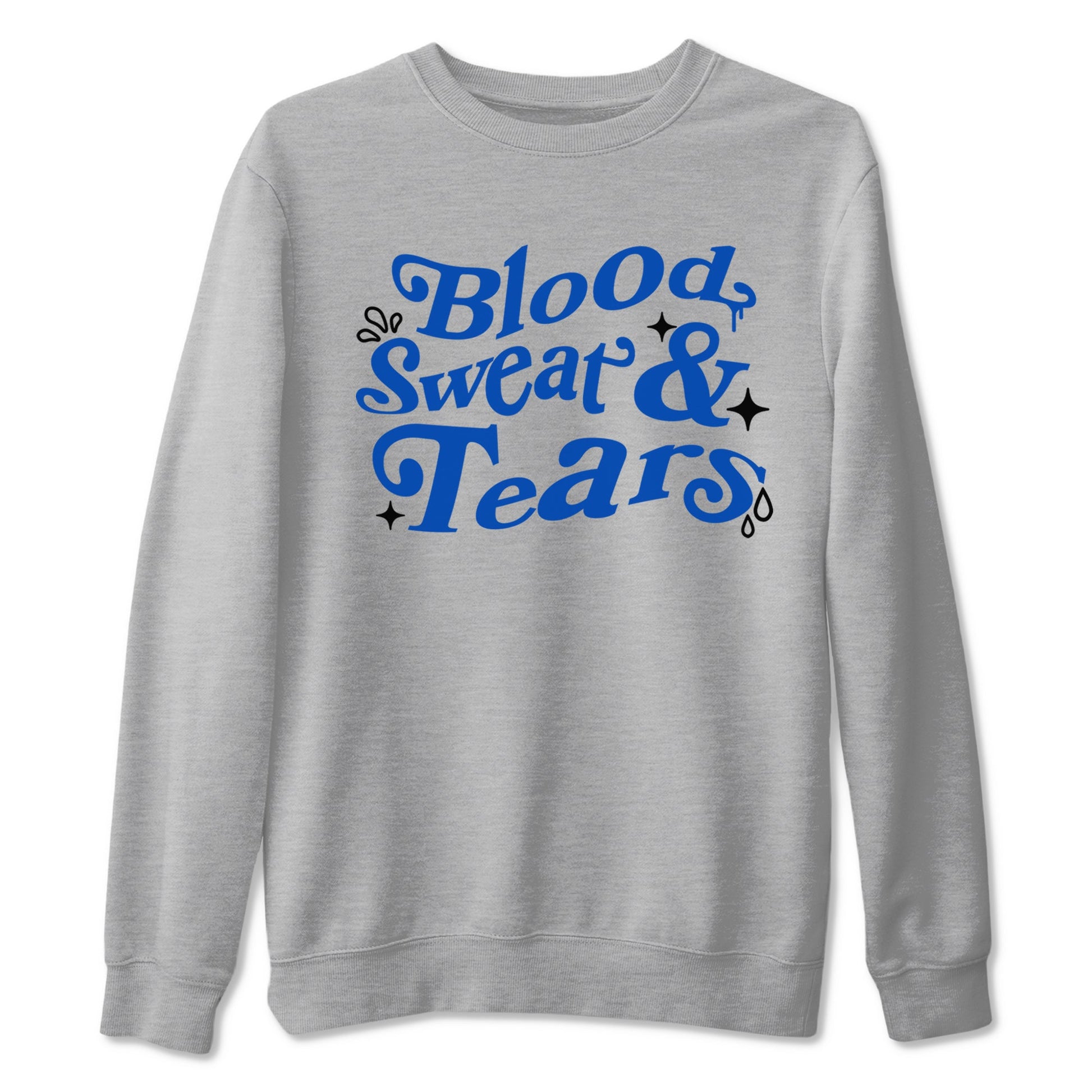1s Game Royal shirts to match jordans Blood Sweat Tears sneaker match tees Air Jordan 1 Game Royal match shoes to clothes SNRT Sneaker Tees unisex cotton Heather Grey 2 shirts