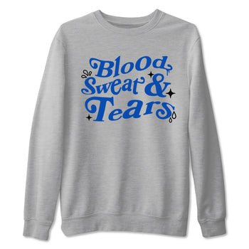 1s Game Royal shirts to match jordans Blood Sweat Tears sneaker match tees Air Jordan 1 Game Royal match shoes to clothes SNRT Sneaker Tees unisex cotton Heather Grey 2 shirts