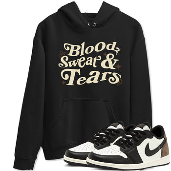 1s Mocha shirts to match jordans Blood Sweat Tears sneaker match tees Air Jordan 1 Mocha match shoes to clothes SNRT Sneaker Tees unisex cotton Black 1 shirts