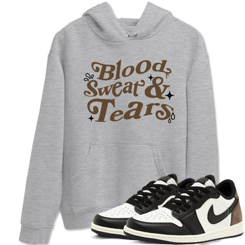 1s Mocha shirts to match jordans Blood Sweat Tears sneaker match tees Air Jordan 1 Mocha match shoes to clothes SNRT Sneaker Tees unisex cotton Heather Grey 1 shirts