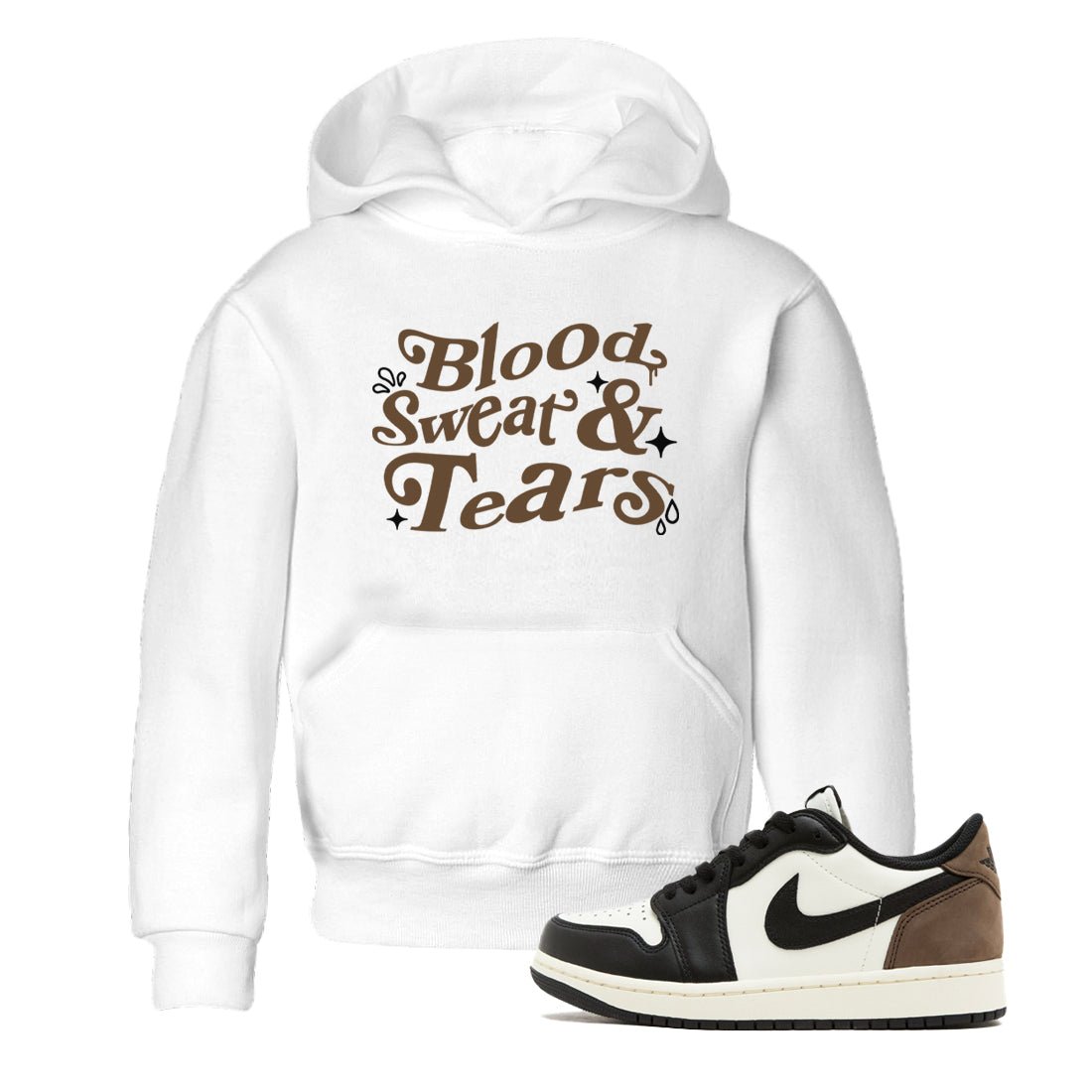 1s Mocha shirts to match jordans Blood Sweat Tears sneaker match tees Air Jordan 1 Mocha match shoes to clothes SNRT Sneaker Tees Youth Baby White 1 tee