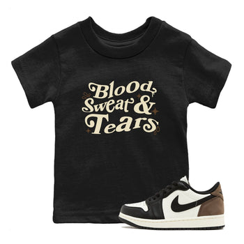 1s Mocha shirts to match jordans Blood Sweat Tears sneaker match tees Air Jordan 1 Mocha match shoes to clothes SNRT Sneaker Tees Youth Baby Black 1 tee