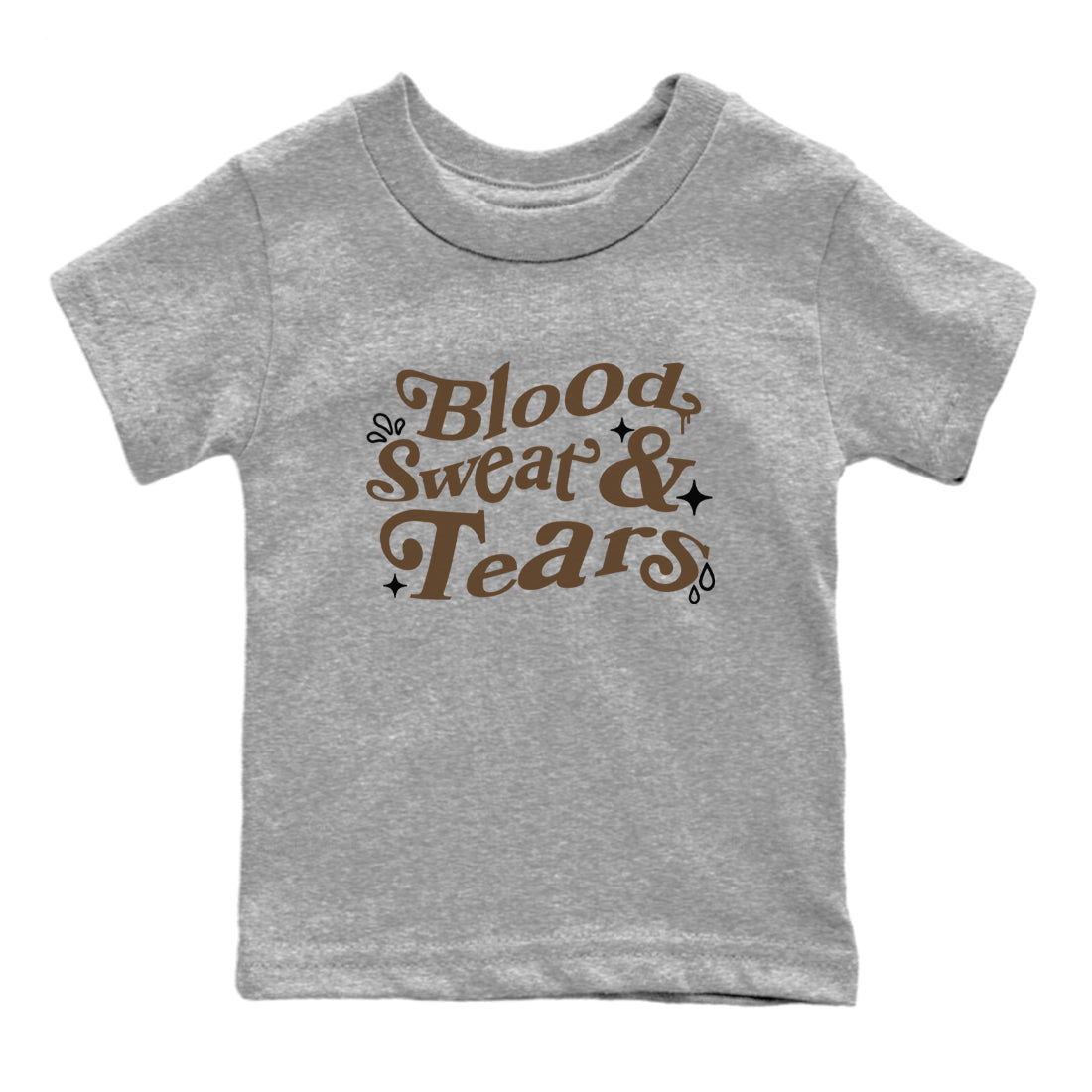 1s Mocha shirts to match jordans Blood Sweat Tears sneaker match tees Air Jordan 1 Mocha match shoes to clothes SNRT Sneaker Tees Youth Baby Heather Grey 2 tee