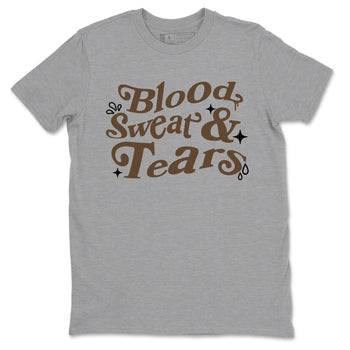 1s Mocha shirts to match jordans Blood Sweat Tears sneaker match tees Air Jordan 1 Mocha match shoes to clothes SNRT Sneaker Tees unisex cotton Heather Grey 2 shirts