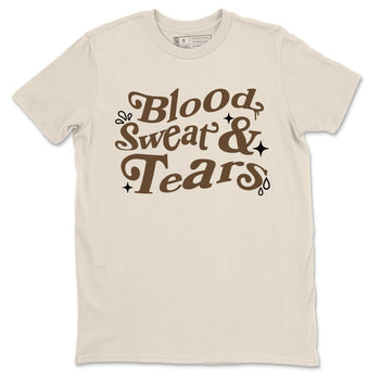 1s Mocha shirts to match jordans Blood Sweat Tears sneaker match tees Air Jordan 1 Mocha match shoes to clothes SNRT Sneaker Tees unisex cotton Natural 2 shirts