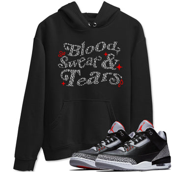 3s Black Cement shirts to match jordans Blood Sweat Tears sneaker match tees Air Jordan 3 Black Cement match shoes to clothes SNRT Sneaker Tees unisex cotton Black 1 shirts