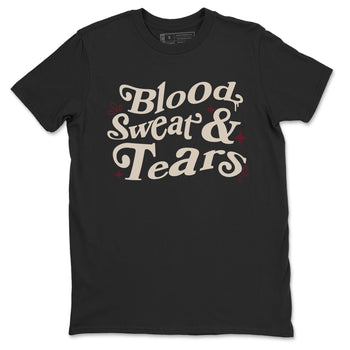 4s A Ma Maniere x Fossil Stone shirts to match jordans Blood Sweat Tears sneaker match tees Air Jordan 4 A Ma Maniere x Fossil Stone match shoes to clothes SNRT Sneaker Tees unisex cotton Black 2 shirts