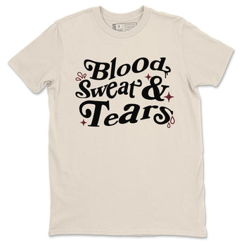 4s A Ma Maniere x Fossil Stone shirts to match jordans Blood Sweat Tears sneaker match tees Air Jordan 4 A Ma Maniere x Fossil Stone match shoes to clothes SNRT Sneaker Tees unisex cotton Sand 2 shirts