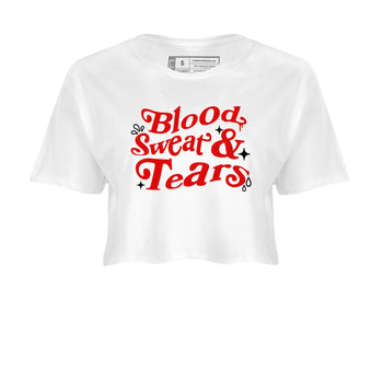6s Fire Red shirts to match jordans Blood Sweat Tears best t shirts to wear with jordans Air Jordan 6 Fire Red match shoes to clothes SNRT Sneaker Tees unisex cotton White 2 crop tee