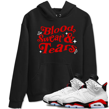 6s Fire Red shirts to match jordans Blood Sweat Tears best t shirts to wear with jordans Air Jordan 6 Fire Red match shoes to clothes SNRT Sneaker Tees unisex cotton Black 1 shirts