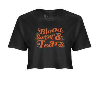 Dunk Low Ceramic shirts to match jordans Blood Sweat Tears sneaker match tees Dunk Ceramic match shoes to clothes SNRT Sneaker Tees unisex cotton Black 2 crop tee