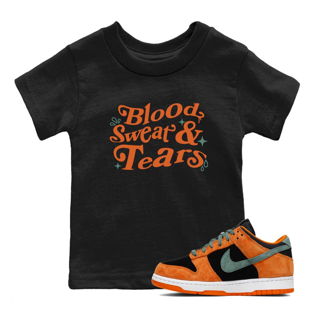 Dunk Low Ceramic shirts to match jordans Blood Sweat Tears sneaker match tees Dunk Ceramic match shoes to clothes SNRT Sneaker Tees Youth Baby Black 1 tee