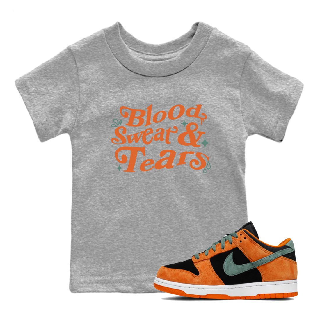 Dunk Low Ceramic shirts to match jordans Blood Sweat Tears sneaker match tees Dunk Ceramic match shoes to clothes SNRT Sneaker Tees Youth Baby Heather Grey 1 tee