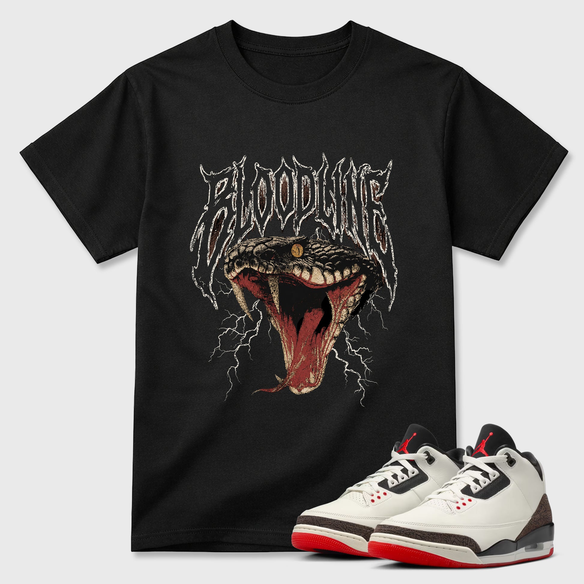 Sneakerfit Streetwear outfit, Sneaker Tees To Match Air Jordan 3 World's Best Dad – Bloodline Graphic Tee Black 1