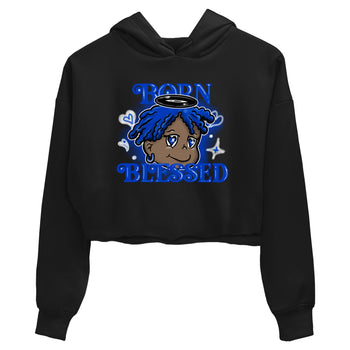 Air Foamposite One Royal shirts to match jordans Born Blessed sneaker match tees Foams One Royal match shoes to clothes SNRT Sneaker Tees unisex cotton Black 2 crop tee