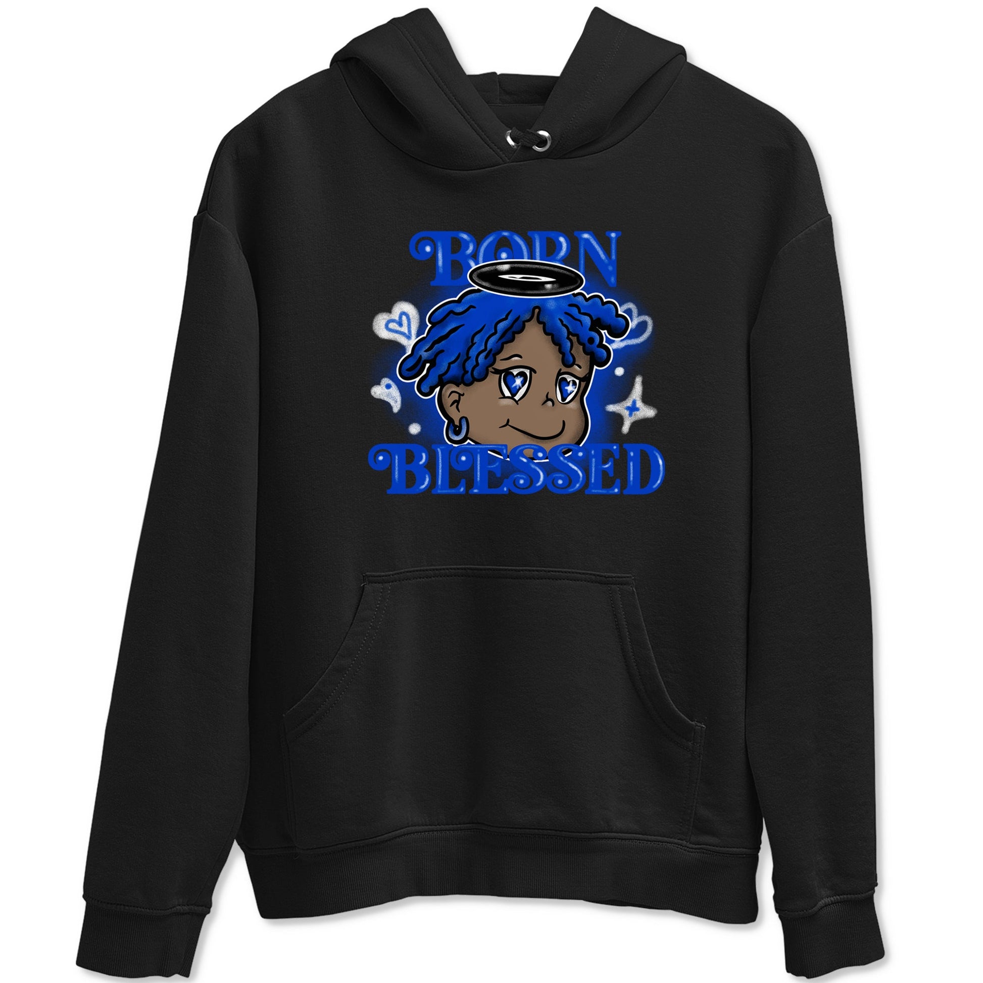 Air Foamposite One Royal shirts to match jordans Born Blessed sneaker match tees Foams One Royal match shoes to clothes SNRT Sneaker Tees unisex cotton Black 2 shirts