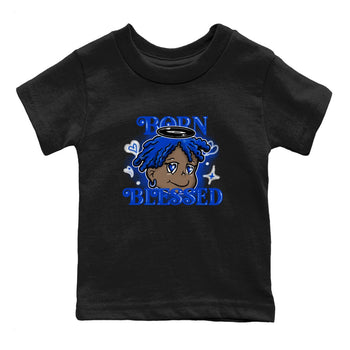 Air Foamposite One Royal shirts to match jordans Born Blessed sneaker match tees Foams One Royal match shoes to clothes SNRT Sneaker Tees Youth Baby Black 2 tee