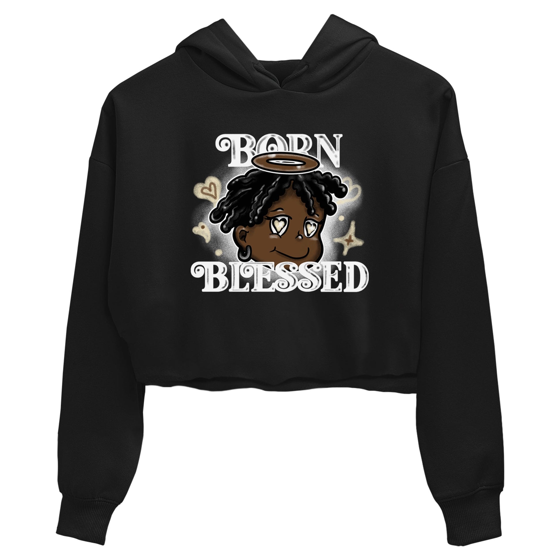 1s Mocha shirts to match jordans Born Blessed sneaker match tees Air Jordan 1 Mocha match shoes to clothes SNRT Sneaker Tees unisex cotton Black 2 crop tee