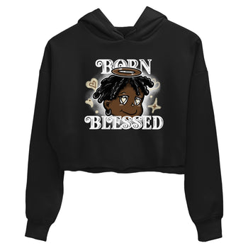 1s Mocha shirts to match jordans Born Blessed sneaker match tees Air Jordan 1 Mocha match shoes to clothes SNRT Sneaker Tees unisex cotton Black 2 crop tee