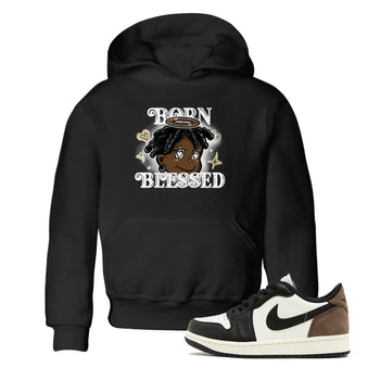 1s Mocha shirts to match jordans Born Blessed sneaker match tees Air Jordan 1 Mocha match shoes to clothes SNRT Sneaker Tees Youth Baby Black 1 tee
