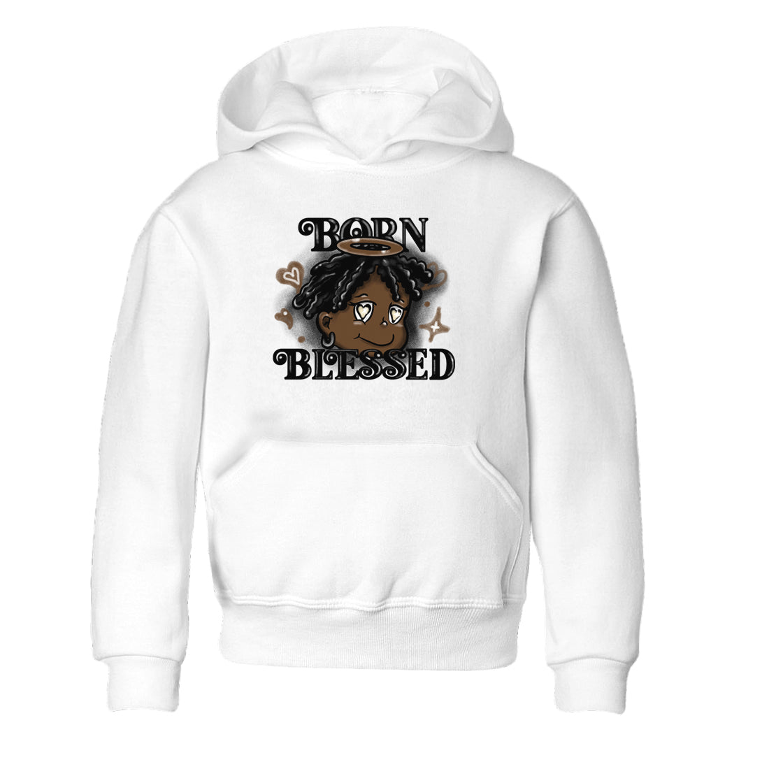 1s Mocha shirts to match jordans Born Blessed sneaker match tees Air Jordan 1 Mocha match shoes to clothes SNRT Sneaker Tees Youth Baby White 2 tee