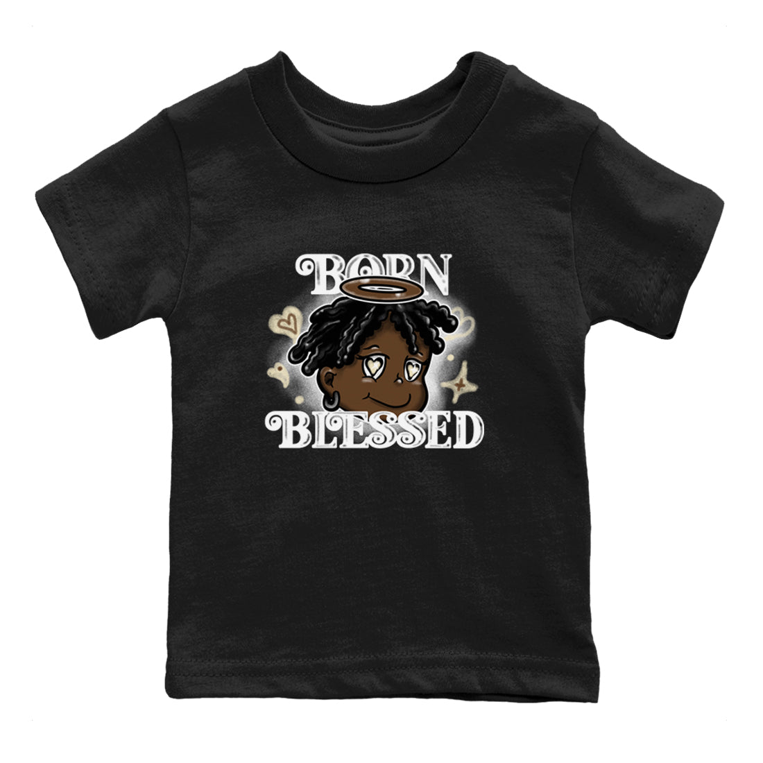 1s Mocha shirts to match jordans Born Blessed sneaker match tees Air Jordan 1 Mocha match shoes to clothes SNRT Sneaker Tees Youth Baby Black 2 tee