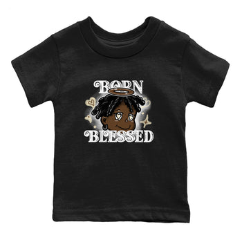 1s Mocha shirts to match jordans Born Blessed sneaker match tees Air Jordan 1 Mocha match shoes to clothes SNRT Sneaker Tees Youth Baby Black 2 tee