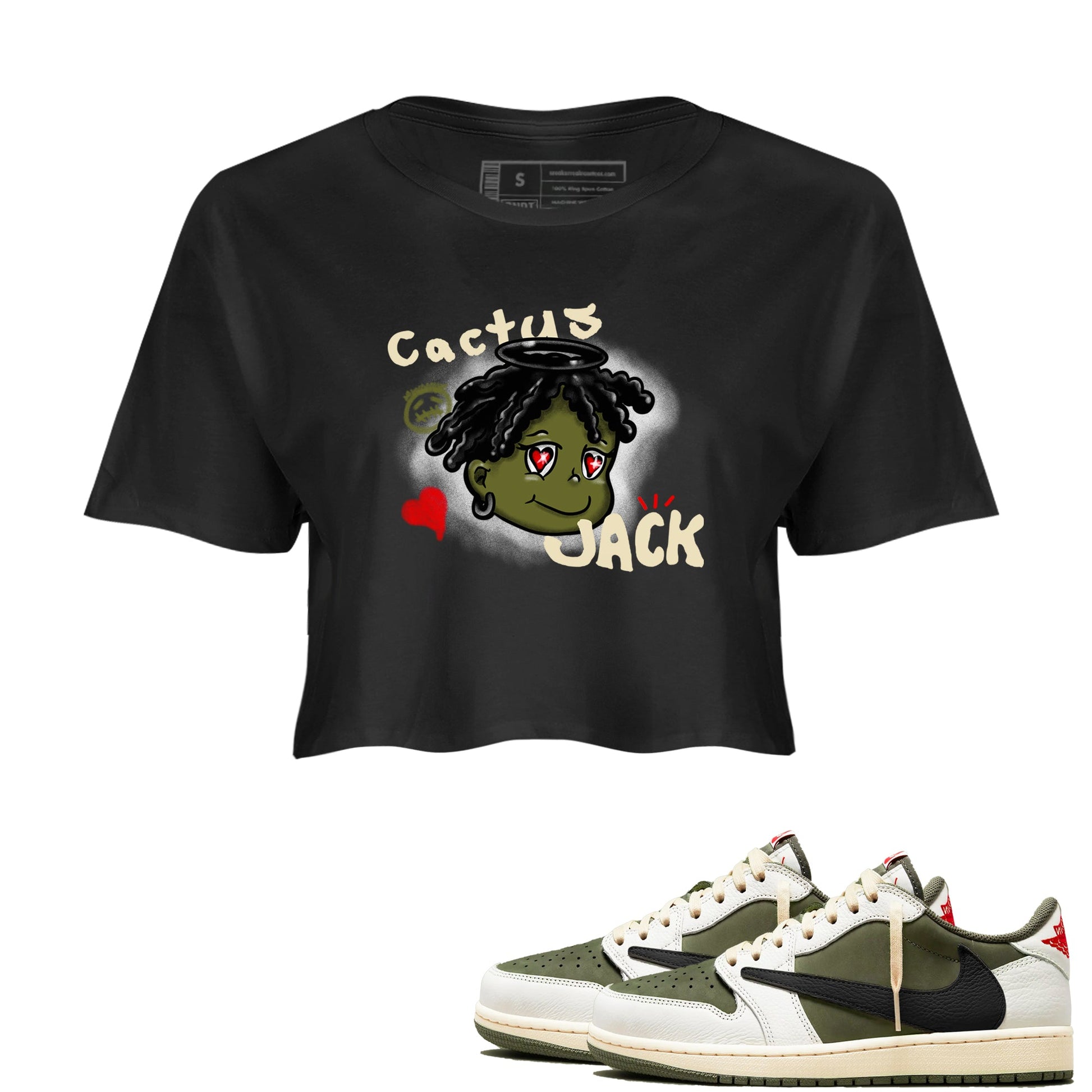 Jordan 1 Olive t shirts to match sneakers Born Blessed sneaker match tees Air Jordan 1 Low x Travis Scott Reverse Olive tee SNRT Sneaker Tees unisex cotton Black 1 crop tee