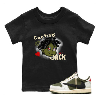 Jordan 1 Olive t shirts to match sneakers Born Blessed sneaker match tees Air Jordan 1 Low x Travis Scott Reverse Olive tee SNRT Sneaker Tees Youth Baby Black 1 tee