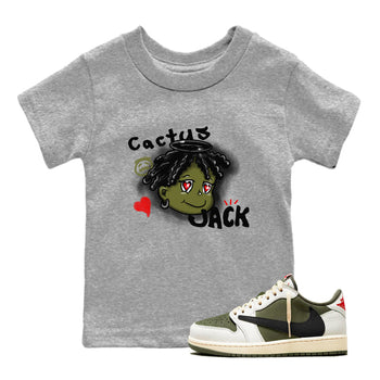 Jordan 1 Olive t shirts to match sneakers Born Blessed sneaker match tees Air Jordan 1 Low x Travis Scott Reverse Olive tee SNRT Sneaker Tees Youth Baby Heather Grey 1 tee