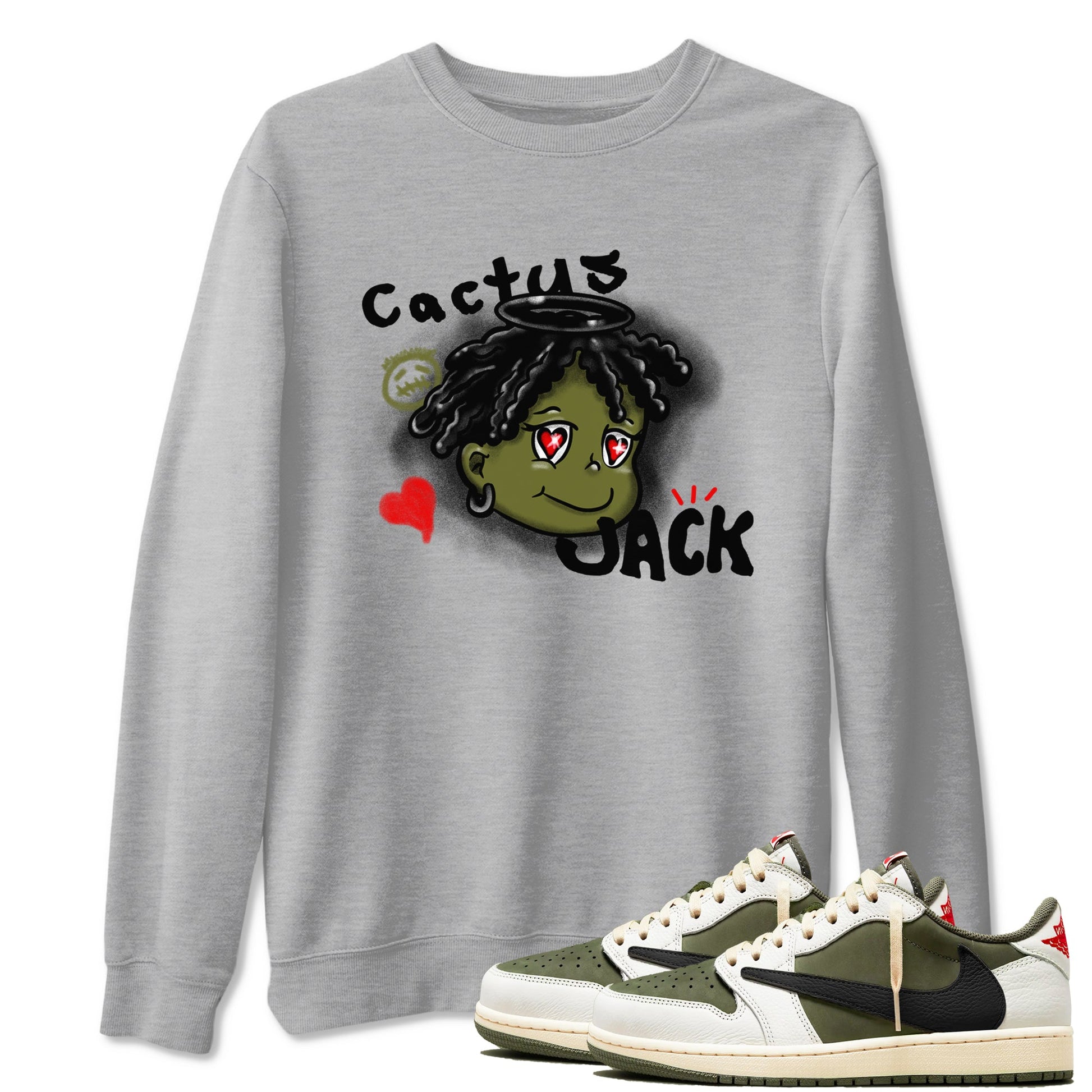 Jordan 1 Olive t shirts to match sneakers Born Blessed sneaker match tees Air Jordan 1 Low x Travis Scott Reverse Olive tee SNRT Sneaker Tees unisex cotton Heather Grey 1 shirts
