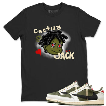 Jordan 1 Olive t shirts to match sneakers Born Blessed sneaker match tees Air Jordan 1 Low x Travis Scott Reverse Olive tee SNRT Sneaker Tees unisex cotton Black 1 shirts