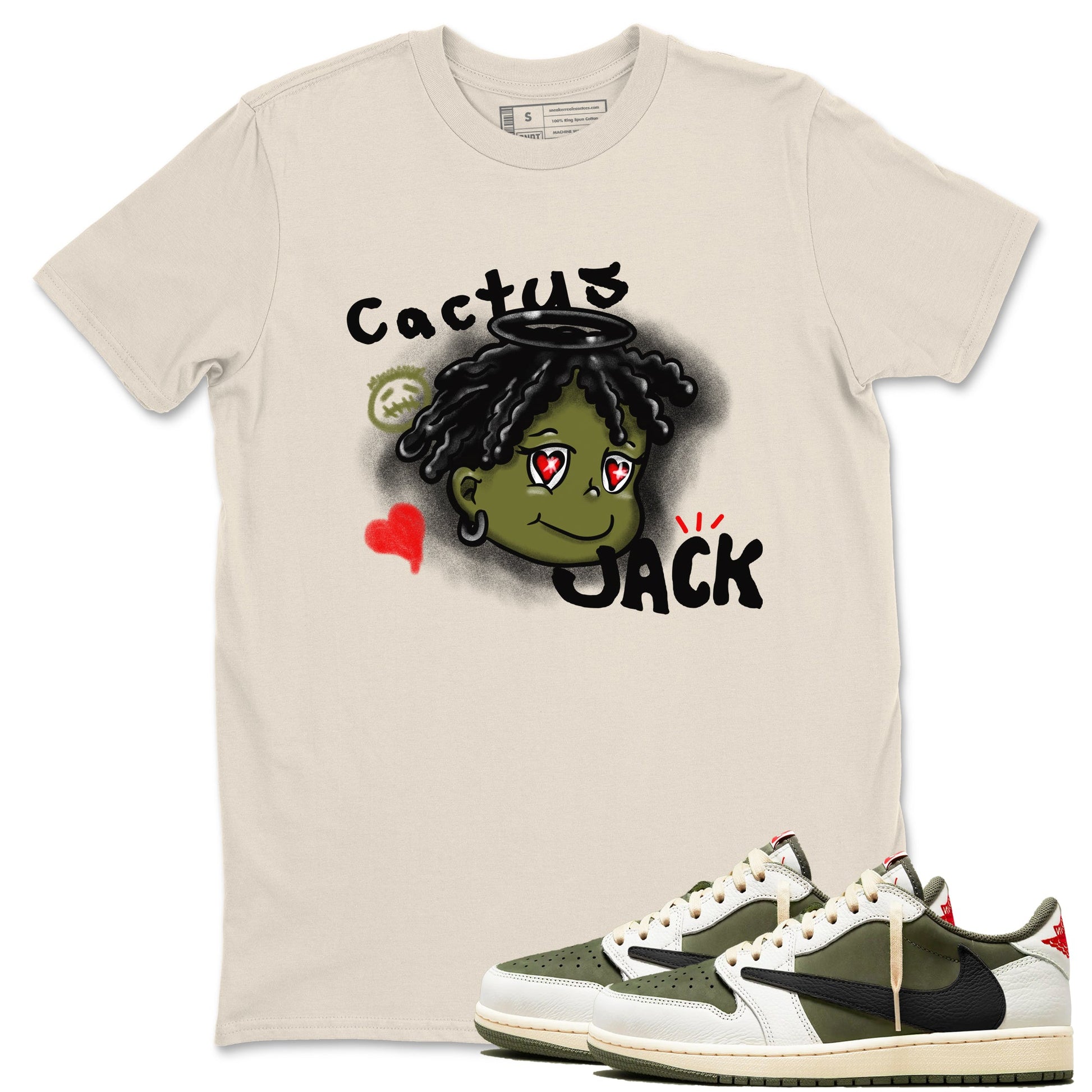 Jordan 1 Olive t shirts to match sneakers Born Blessed sneaker match tees Air Jordan 1 Low x Travis Scott Reverse Olive tee SNRT Sneaker Tees unisex cotton Natural 1 shirts