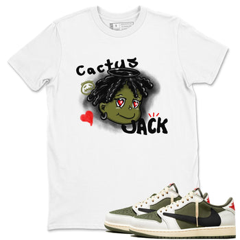 Jordan 1 Olive t shirts to match sneakers Born Blessed sneaker match tees Air Jordan 1 Low x Travis Scott Reverse Olive tee SNRT Sneaker Tees unisex cotton White 1 shirts