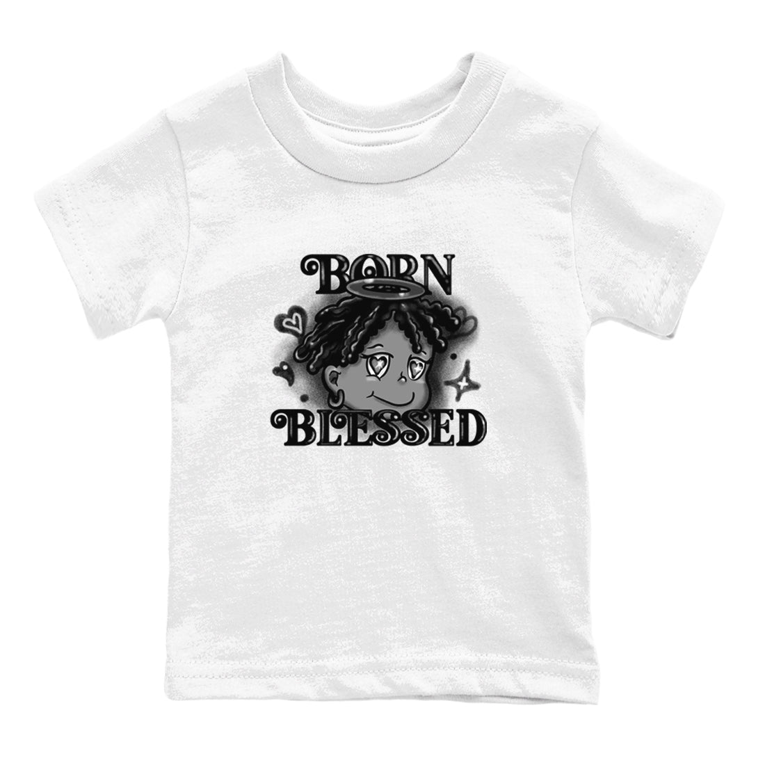 12s Black Wolf Grey shirts to match jordans Born Blessed sneaker match tees Air Jordan 12 Black Wolf Grey match shoes to clothes SNRT Sneaker Tees Youth Baby White 2 tee