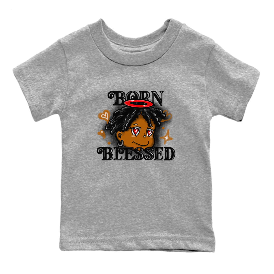 5s Archaeo Brown shirts to match jordans Born Blessed sneaker match tees Air Jordan 5 Archaeo Brown match shoes to clothes SNRT Sneaker Tees Youth Baby Heather Grey 2 tee