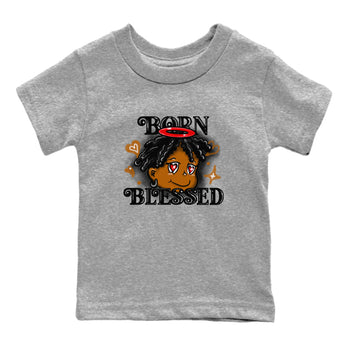 5s Archaeo Brown shirts to match jordans Born Blessed sneaker match tees Air Jordan 5 Archaeo Brown match shoes to clothes SNRT Sneaker Tees Youth Baby Heather Grey 2 tee