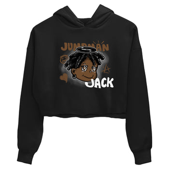 Jordan Jumpman Jack Travis Scott Dark Mocha shirts to match jordans Born Blessed sneaker match tees Jordan Jumpman Jack Travis Scott Dark Mocha match shoes to clothes SNRT Sneaker Tees unisex cotton Black 2 crop tee