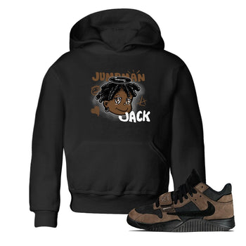 Jordan Jumpman Jack Travis Scott Dark Mocha shirts to match jordans Born Blessed sneaker match tees Jordan Jumpman Jack Travis Scott Dark Mocha match shoes to clothes SNRT Sneaker Tees Youth Baby Black 1 tee