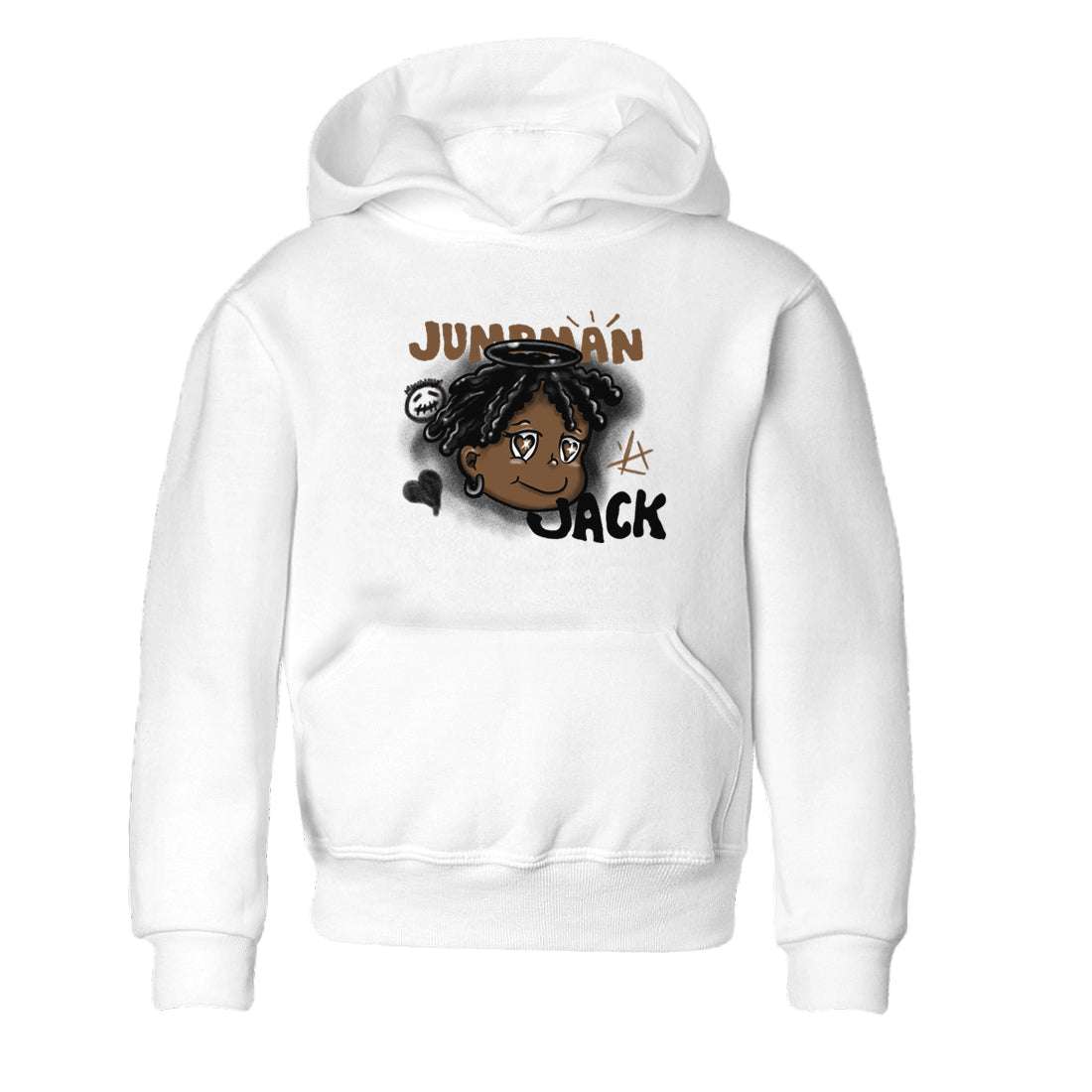 Jordan Jumpman Jack Travis Scott Dark Mocha shirts to match jordans Born Blessed sneaker match tees Jordan Jumpman Jack Travis Scott Dark Mocha match shoes to clothes SNRT Sneaker Tees Youth Baby White 2 tee