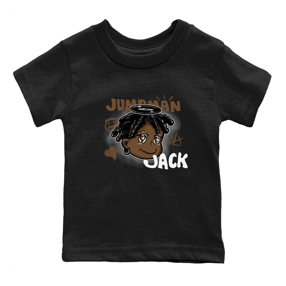 Jordan Jumpman Jack Travis Scott Dark Mocha shirts to match jordans Born Blessed sneaker match tees Jordan Jumpman Jack Travis Scott Dark Mocha match shoes to clothes SNRT Sneaker Tees Youth Baby Black 2 tee
