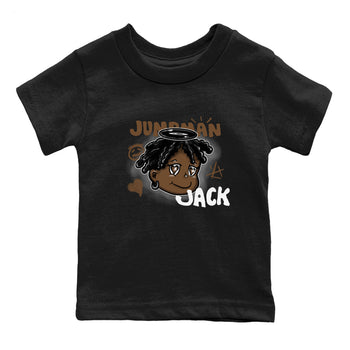 Jordan Jumpman Jack Travis Scott Dark Mocha shirts to match jordans Born Blessed sneaker match tees Jordan Jumpman Jack Travis Scott Dark Mocha match shoes to clothes SNRT Sneaker Tees Youth Baby Black 2 tee
