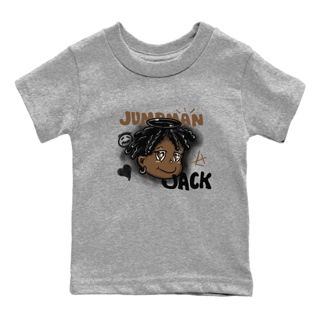 Jordan Jumpman Jack Travis Scott Dark Mocha shirts to match jordans Born Blessed sneaker match tees Jordan Jumpman Jack Travis Scott Dark Mocha match shoes to clothes SNRT Sneaker Tees Youth Baby Heather Grey 2 tee