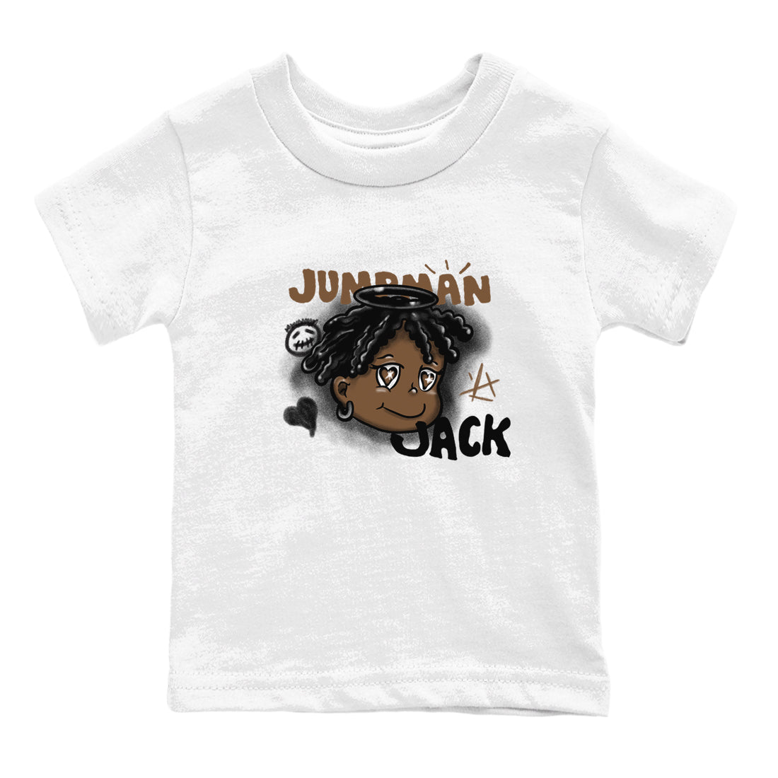 Jordan Jumpman Jack Travis Scott Dark Mocha shirts to match jordans Born Blessed sneaker match tees Jordan Jumpman Jack Travis Scott Dark Mocha match shoes to clothes SNRT Sneaker Tees Youth Baby White 2 tee