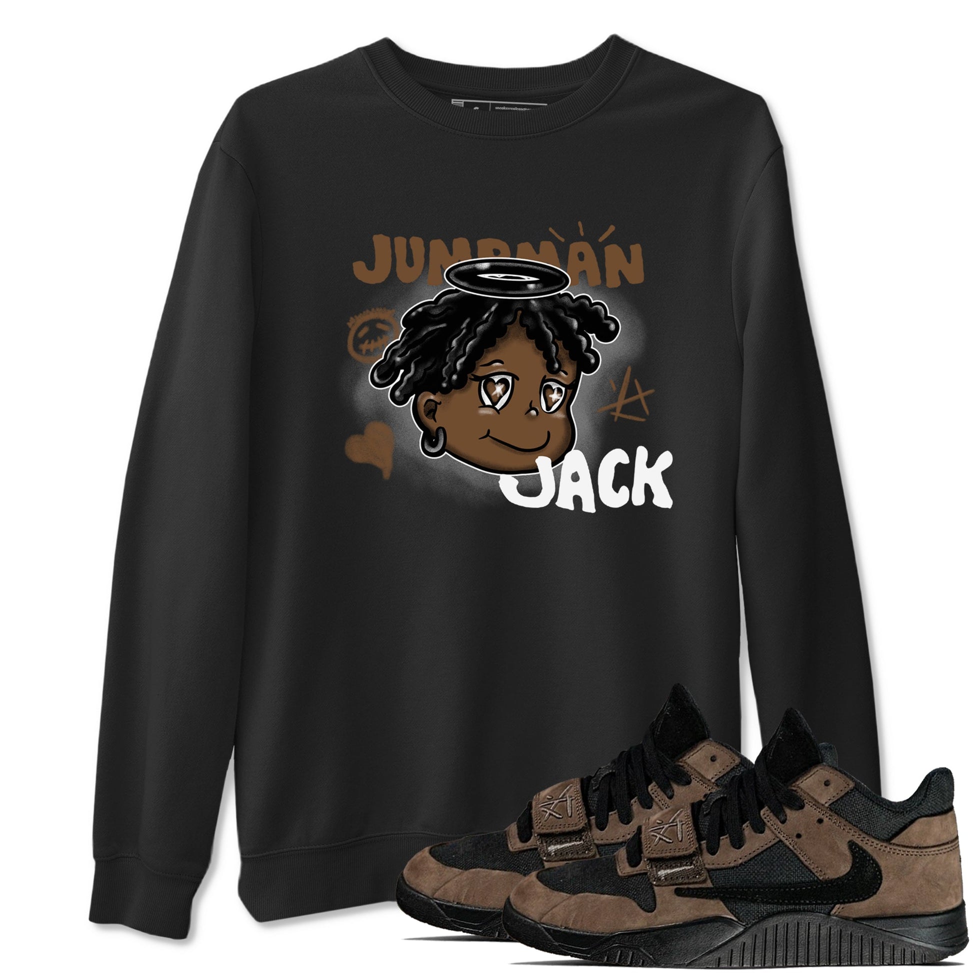 Jordan Jumpman Jack Travis Scott Dark Mocha shirts to match jordans Born Blessed sneaker match tees Jordan Jumpman Jack Travis Scott Dark Mocha match shoes to clothes SNRT Sneaker Tees unisex cotton Black 1 shirts