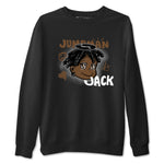 Jordan Jumpman Jack Travis Scott Dark Mocha shirts to match jordans Born Blessed sneaker match tees Jordan Jumpman Jack Travis Scott Dark Mocha match shoes to clothes SNRT Sneaker Tees unisex cotton Black 2 shirts