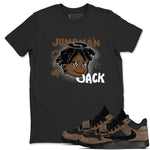 Jordan Jumpman Jack Travis Scott Dark Mocha shirts to match jordans Born Blessed sneaker match tees Jordan Jumpman Jack Travis Scott Dark Mocha match shoes to clothes SNRT Sneaker Tees unisex cotton Black 1 shirts