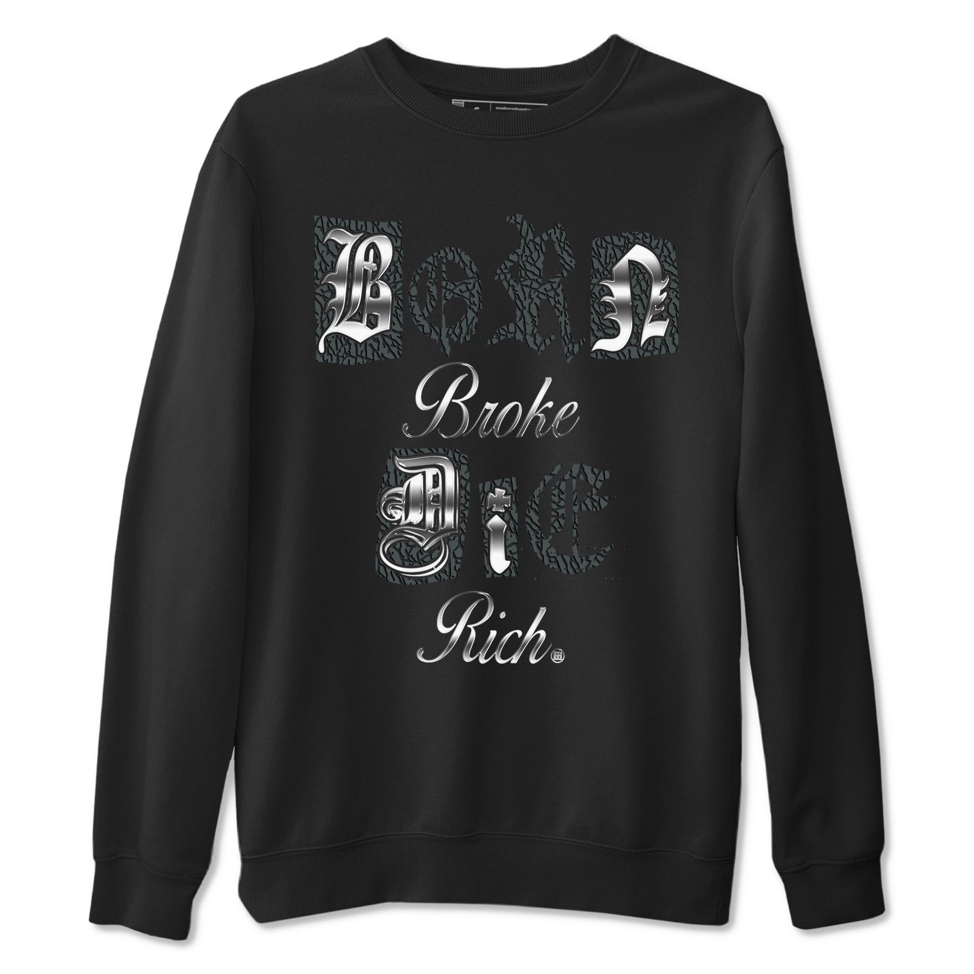 3s Black Cat shirts to match jordans Born Broke Die Rich best t shirts to wear with jordans Air Jordan 3 Black Cat match shoes to clothes SNRT Sneaker Tees unisex cotton Black 2 shirts