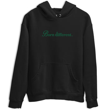 Sneaker Threads – Sneaker Tees To Match Air Jordan 1 Pro Green – Born Different Graphic Tee Black 2. Perfect for Jordan releases 2025 colorways.