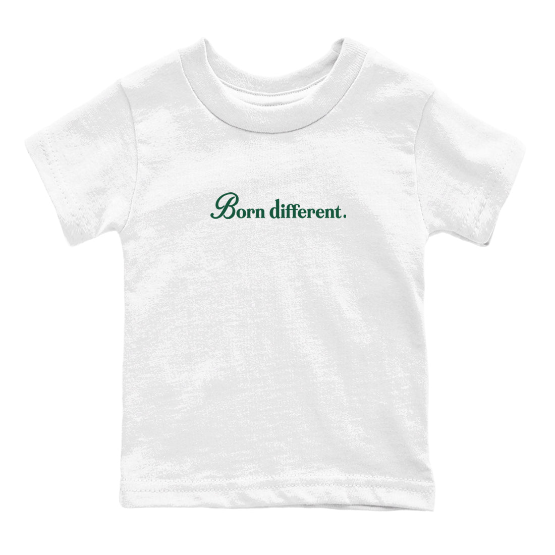 Sneaker Threads – Sneaker Tees To Match Air Jordan 1 Pro Green – Born Different Youth Graphic Tee White 2. Perfect for Jordan releases 2025 colorways.